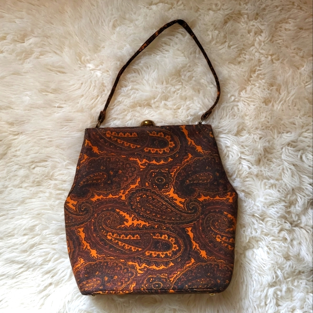Vintage Kadin Tapestry Paisley Handbag Purse